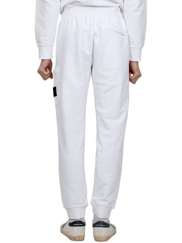 Cotton Fleece Cargo Truck Pants White - STONE ISLAND - BALAAN 5