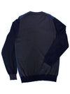 Vneck net sweater M06PL8A012 black navy - LANVIN - BALAAN 3