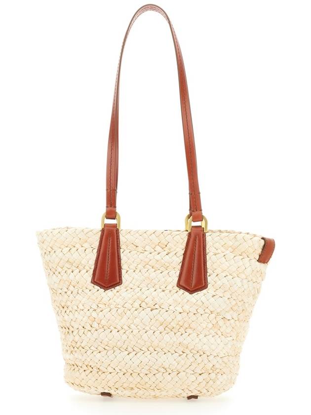 Panierm Straw Tote Bag Red Beige - MAX MARA - BALAAN 3