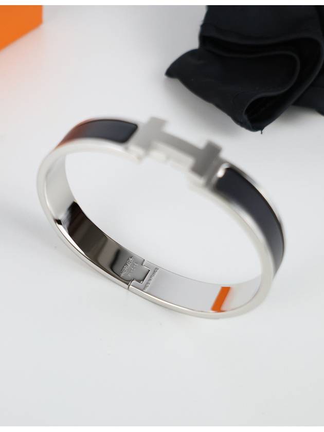 Click Ache HH Palladium Matte Bracelet Noir - HERMES - BALAAN 5