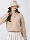 Rookie open collar neck long sleeve sweatshirt BEIGE - MONBIRDIE GOLF - BALAAN 6