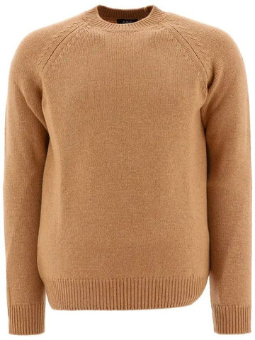 Pierre Lambswool Crew Knit Top Camel - A.P.C. - BALAAN 1