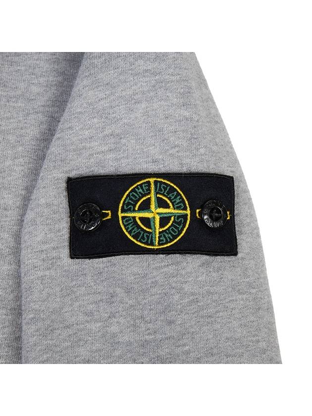 Kids Organic Cotton Fleece Sweatshirt Grey Melange - STONE ISLAND - BALAAN 6