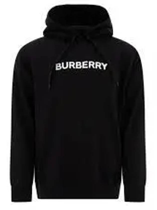 Logo Print Hoodie Black - BURBERRY - BALAAN 2