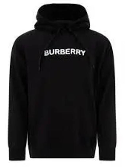 Logo Print Hoodie Black - BURBERRY - BALAAN 2