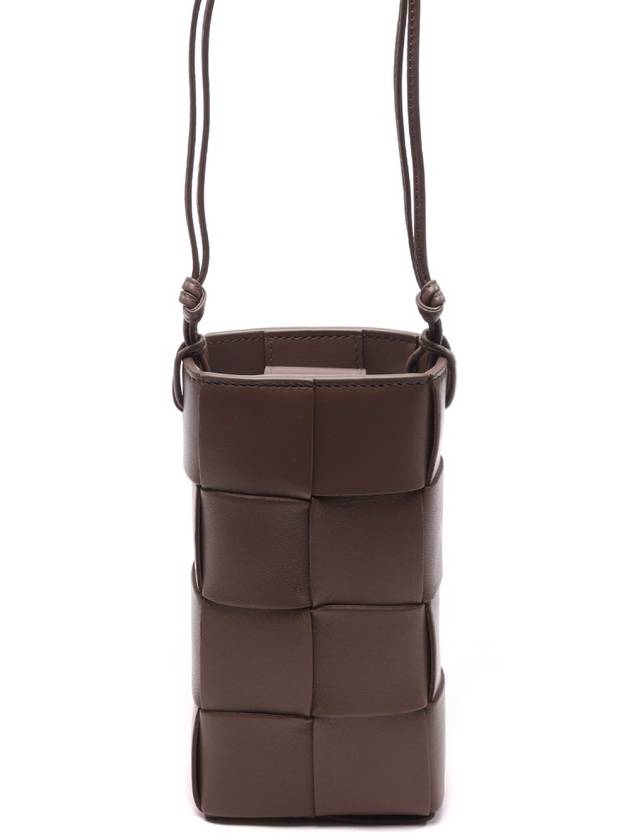 Cassette Intrecciato Mini Cross Bag Brown - BOTTEGA VENETA - BALAAN 3