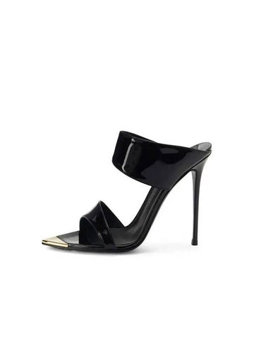 WOMEN INTRIGO Allure Patent Finish Mule Black - GIUSEPPE ZANOTTI - BALAAN 1