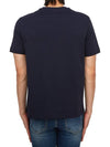 Logo Cotton Short Sleeve T-Shirt Navy - A.P.C. - BALAAN 4