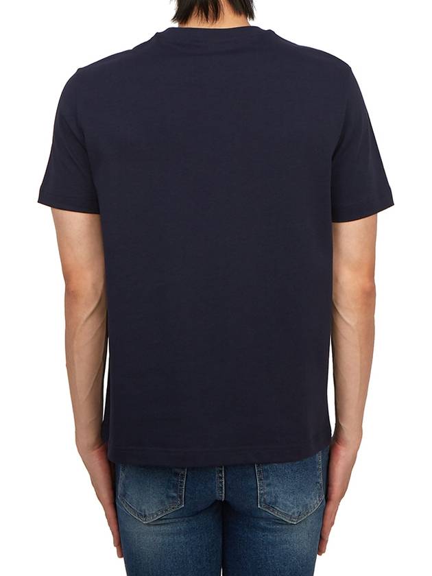 Logo Cotton Short Sleeve T-Shirt Navy - A.P.C. - BALAAN 6