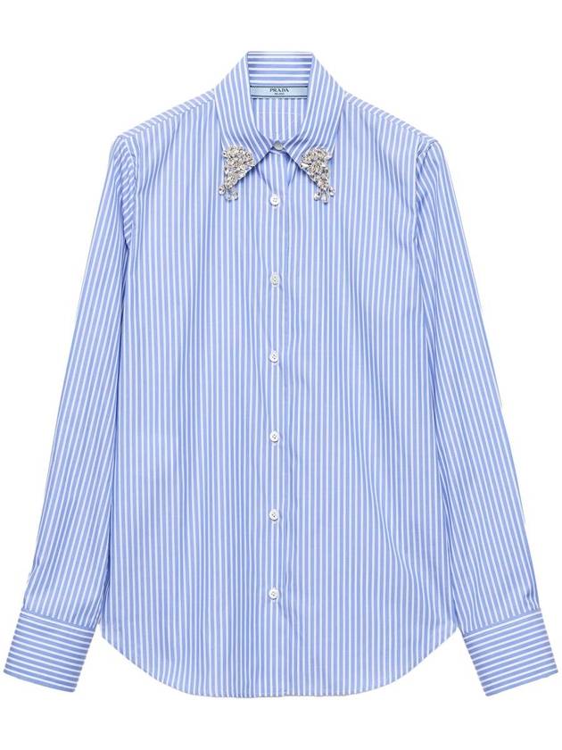 Prada Embroidered Stripe Shirt - PRADA - BALAAN 1