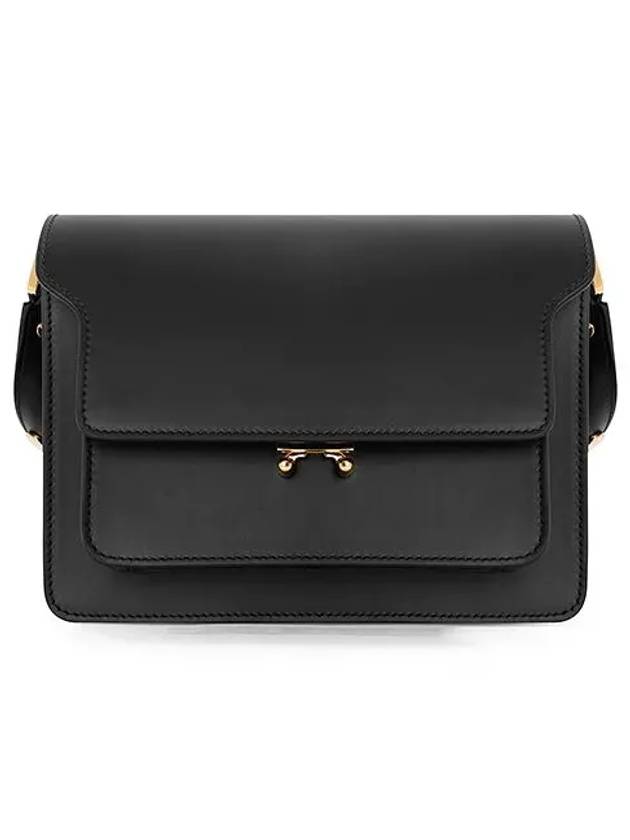 Trunk Medium Calfskin Shoulder Bag Black - MARNI - BALAAN 3