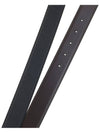 Men's Double Gancini Reversible Leather Belt Black Testa di Moro - SALVATORE FERRAGAMO - BALAAN 10