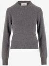 Heart Logo Cashmere Knit Top Grey - AMI - BALAAN 2