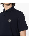 Pique Stretch Cotton Short Sleeve Polo Shirt Navy - STONE ISLAND - BALAAN 7