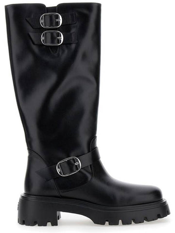 Emerson Moto Long Boots Black - STUART WEITZMAN - BALAAN 1