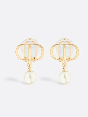 Petit CD Clip On Pearl Earrings Gold - DIOR - BALAAN 1