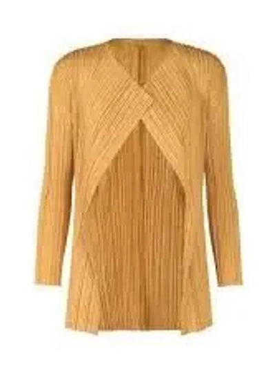 Mellow Pleats Open Cardigan Yellow - ISSEY MIYAKE - BALAAN 2