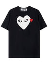 Men s Big Heart Logo T Shirt AZ P1T116 051 BLACK - COMME DES GARCONS - BALAAN 10