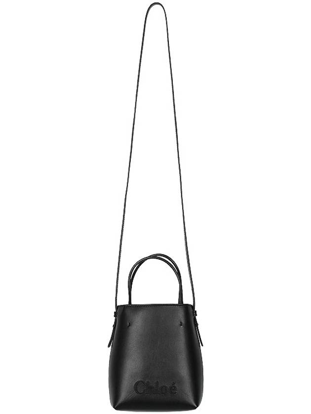 Sense Micro Calfskin Tote Bag Black - CHLOE - BALAAN 4