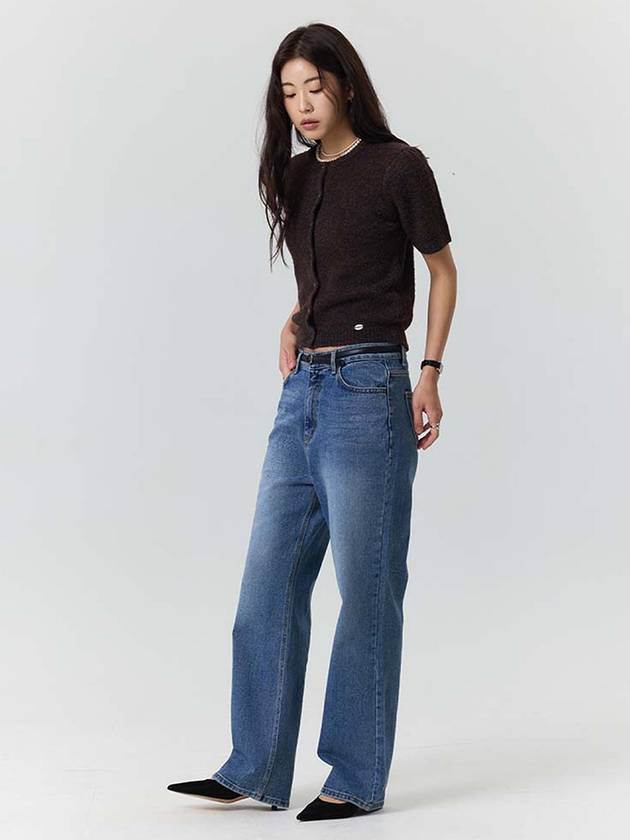 Sage straight denim pants - CLAIR DE SAGE - BALAAN 3