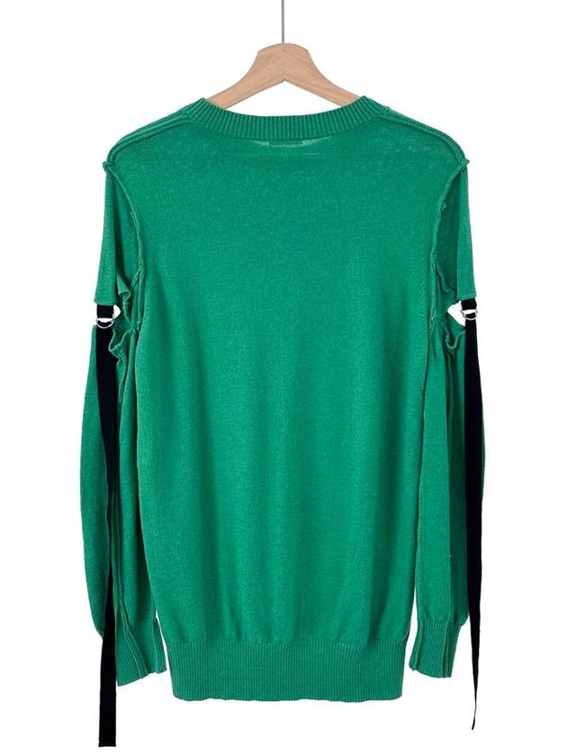 1 Number Women Cutting Ring Wool Knit Green - UNDERCOVER - BALAAN 3