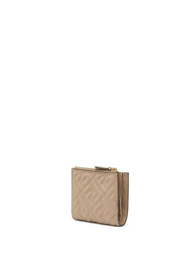 Slim Baguette FF Motif Nappa Leather Half Wallet Dove Grey - FENDI - BALAAN 3