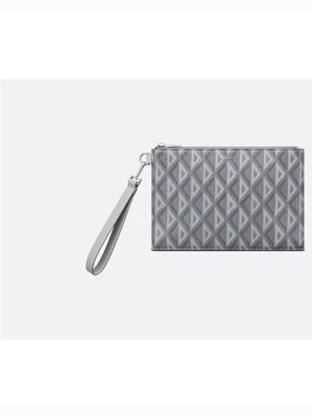 CD Diamond A5 Clutch Bag Grey - DIOR - BALAAN 2