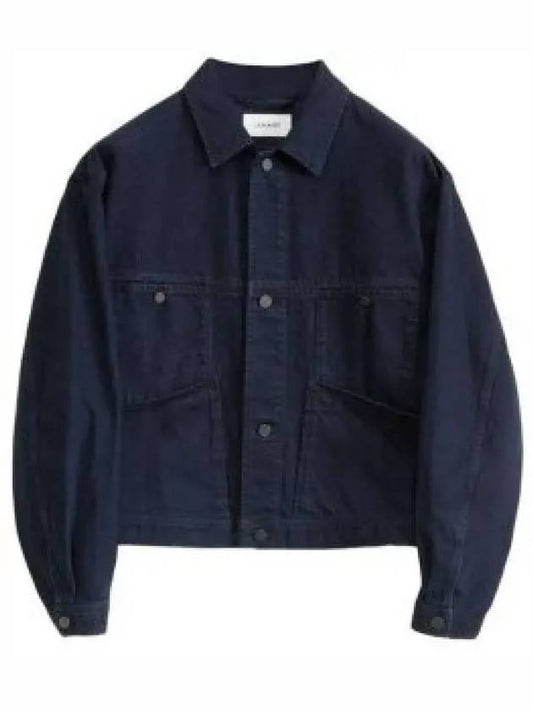 pocket button cotton denim jacket navy - LEMAIRE - BALAAN 2