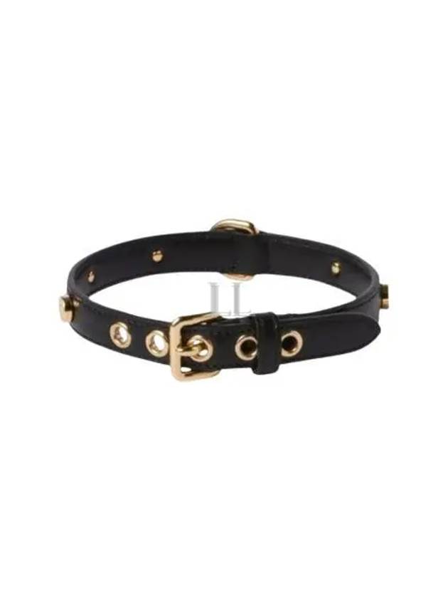 Leather Pet Collar Black - MIU MIU - BALAAN 2