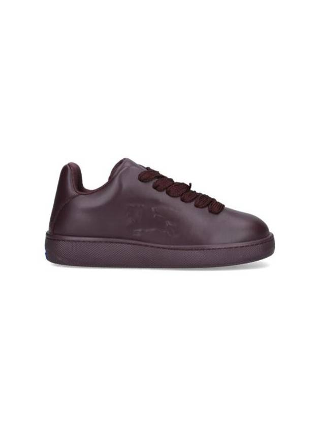 Leather Box Low Top Sneakers Brown - BURBERRY - BALAAN 1