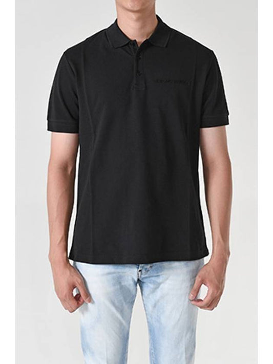 Racing Print Polo Shirt Black - EMPORIO ARMANI - BALAAN 2