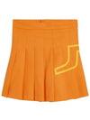 Women's Naomi Pleated Skirt Orange - J.LINDEBERG - BALAAN 2