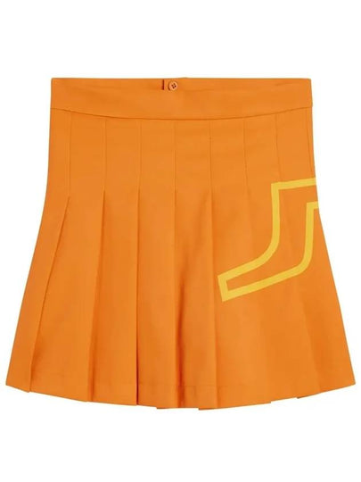 Women's Naomi Pleated Skirt Orange - J.LINDEBERG - BALAAN 2