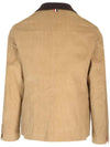 Corduroy Button Up Cutaway Jacket Beige - THOM BROWNE - BALAAN 3