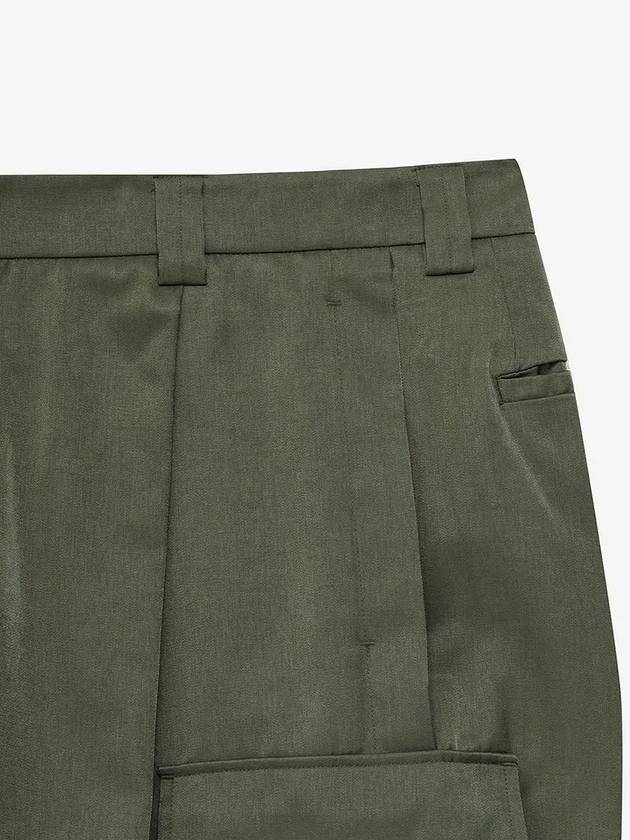 Cotton Pleated Pocket Wide Pants Khaki - NOIRER - BALAAN 6