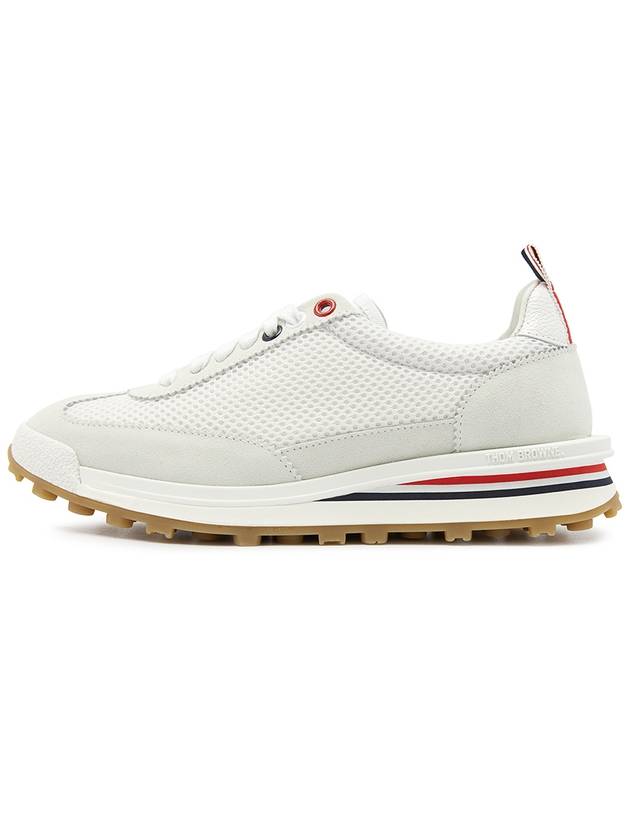 Thom Women Browne Nylon Tech Runner Low Top Sneakers Grey White - THOM BROWNE - BALAAN 5