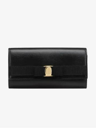 Vara Bow Continental Long Wallet Black - SALVATORE FERRAGAMO - BALAAN 2