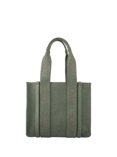 Woody Medium Tote Bag Green - CHLOE - BALAAN 1