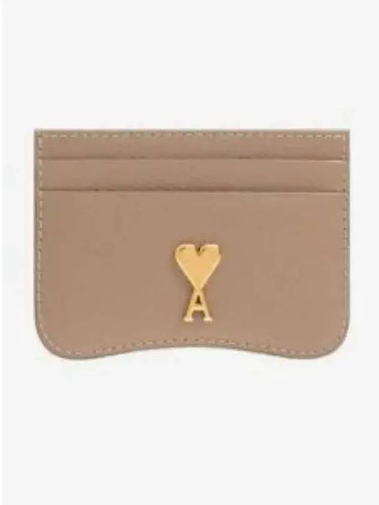 ADC Heart Stud Card Holder Light Taupe USL104AL00362811 - AMI - BALAAN 1