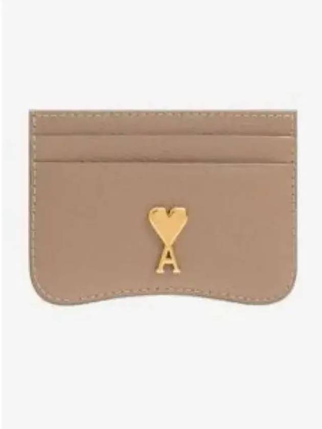 ADC Heart Stud Card Holder Light Taupe USL104AL00362811 - AMI - BALAAN 2