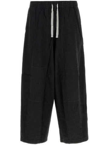 H D 6oz Wide Track Pants Black - NEEDLES - BALAAN 1