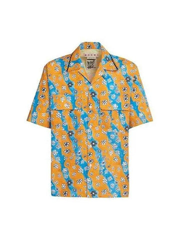 Flower Print Poplin Bowling Shirt Multi CUMU0266A8 UTC234 - MARNI - BALAAN 1