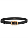 Saddle 20mm Ultra Smooth Calfskin Leather Belt Black - DIOR - BALAAN 6