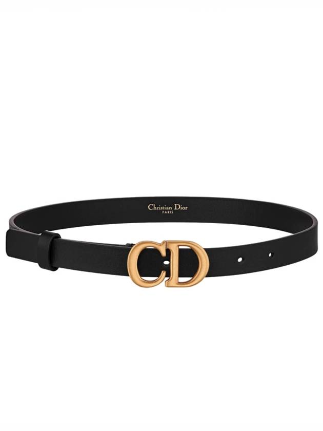 Saddle 20mm Ultra Smooth Calfskin Leather Belt Black - DIOR - BALAAN 6