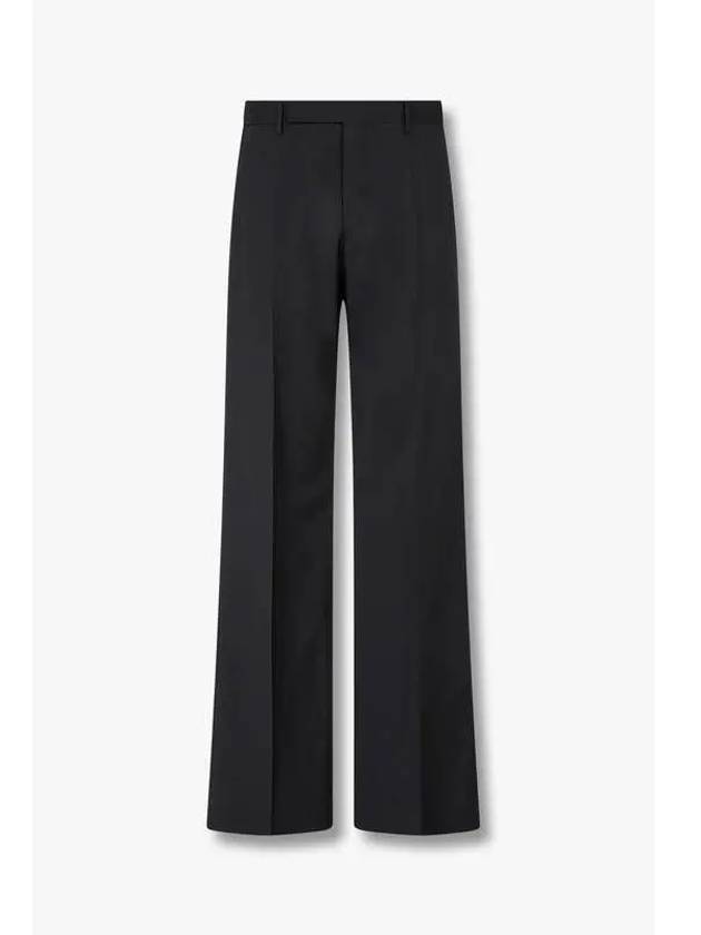 MEN Solid Wool Criss Pants Black - RICK OWENS - BALAAN 1