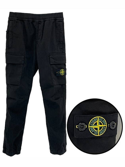 Kids Compass Badge Straight Pants Black - STONE ISLAND - BALAAN 2