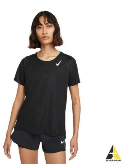 Women's Dri Fit Race Short Sleeve T-Shirt Black - NIKE - BALAAN 2