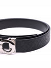 Gancini Reversible Adjustable Leather Belt Black - SALVATORE FERRAGAMO - BALAAN 5