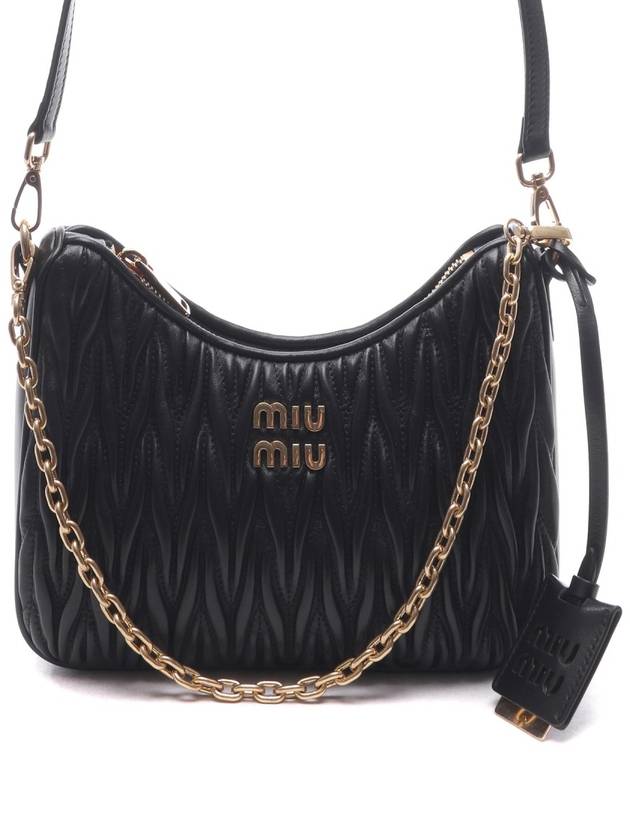 Matelasse Nappa Leather Shoulder Bag Black - MIU MIU - BALAAN 2