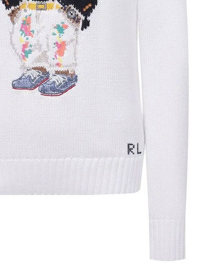 Bear Round Knit Top White - POLO RALPH LAUREN - BALAAN 5